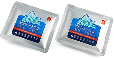 TOURIT Eisbeutel ohne Deckel für Lunchpakete und Boxen, 18 x 16,5 x 1 cm, Wiederverwendbar und langlebig