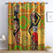THYUNQ Vorhänge Afrika Motiv, Vorhang Blickdicht Verdunklungsvorhänge mit Ösen - Gardinen Wohnzimmer Schlafzimmer Fenster, 2er Set Curtains, H 245 x B 140 cm