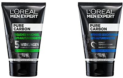 L'Oréal Paris Men Expert Waschgel für das Gesicht, Unreine Haut & L'Oréal Paris Men Expert Peeling für das Gesicht, Unreine Haut