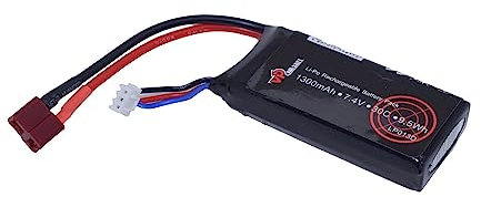 Airsoft 7.4V 1300mAh 30C LiPo battery with case LP013D Vapextech Deans