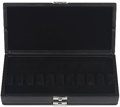 Oboe Reed Case Holder for 20pcs Oboe Reeds Black PU Leather Double Layer Portable Reed Case Holder Storage Box Woodwind Instrument Accessories