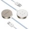 LVFAN Charger for Fitbit Versa 4 & Sense 2, Nylon Braided USB C Charging Cable Replacement Accessories, Magnetic Charging Dock for Google Pixel Watch 3/2, Fitbit Sense/Sense 2, Versa 3/4-2 Pack