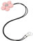BEIJIALY Hearing Aid Clip, Hearing Aids Lanyard Nylon Binaural Small Pink Flowers Gray Round Center Hearing Aid Holder with Clip for Elderly Kids