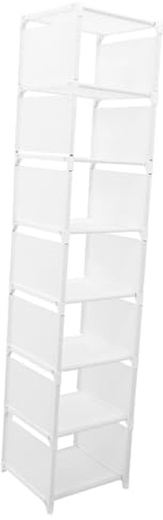 Garneck Foldable Corner Shoe Rack, 8 Layer White Steel Freestanding