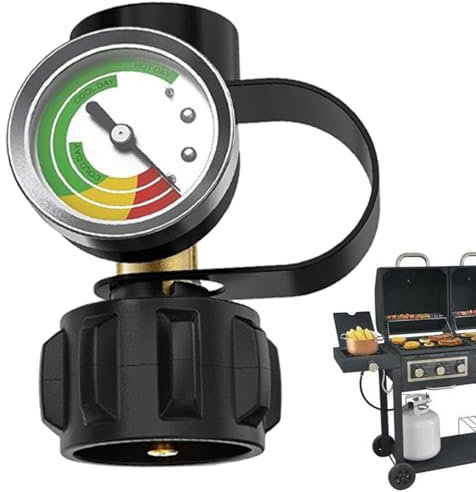 Manomètre de gaz – Indicateur de Niveau de Bouteille de gaz, jauge pour réservoir de Propane | Jauge de réservoir de LP en métal Portable résistant à la Rouille, réservoir de Propane de jauge de Gril