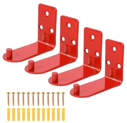 Mgoodoo 4Pcs Fire Extinguisher Holder for Extinguishers Up to 6 kg,Red