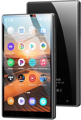 96GB Lettore MP3 con Bluetooth e WiFi, Oilsky 4,7 1080P Lettore MP4 Digitale, MP3 Lettore con Spotify Kids, Lettore Musicale in Streaming Online Android 13.0
