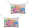 2 Pcs Bath Toy Storage Mesh Net Bag, Bath Toy Net with Strong Suction Cups, Fold-Able Bath Toy Storage Net, Bathroom Storage Bag, Children'S Playing Toy Storage Bag