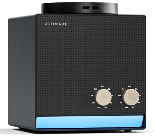 AROMADD Wasserloser Duftdiffusor für Zuhause, Kaltluft-Technologie | Einstellbare 8 Timer, 9 Duftstufen, Hotel Collection Diffusor für Zuhause & Büro, Schwarzes Titan