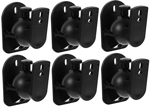 QUMIIRITY 6sets Surround Sound Wall Mount Brackets Sturdy Abs Material Easy Operation for Workstation Home Gaming