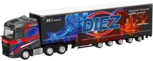 319263 H0 DAF XG+ Volumengardinenplanen-Sattelzug 15 m Diez