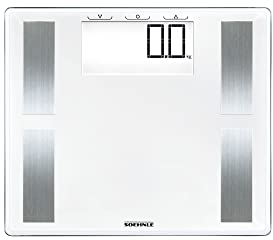 Soehnle Shape Sense Profi 100 Pesa Persona Elettronica di Analisi Corporea, Vetro di Sicurezza e Plastica, LCD, Bianco, 180 kg