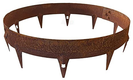 CORE EDGE Tree Ring - Flexible Decorative Steel Garden Border Edging for Bushes, Shrubs and Trees (600mm, Corten)