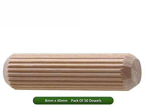 Fort Fasteners Wooden Dowel 8mm x 40mm Pack Of 50