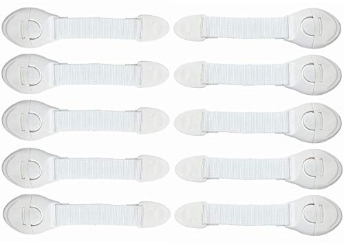 ISO TRADE Baby Schubladensicherung Set 10 Stück Kindersicherung Schrank Starkes Klebeband 5192