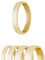 Ring - Edelstahl - 4 Breiten - Matt - Gold [16.] - Breite: 3mm - Ringgröße: 52