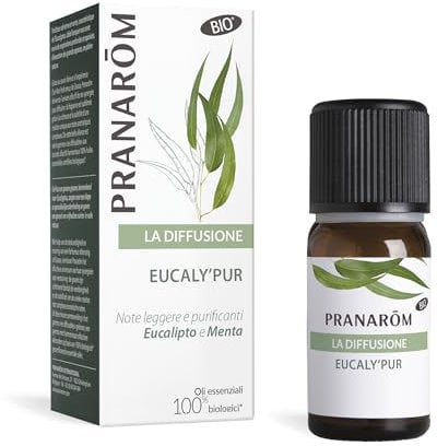Pranarôm - La Diffusione - Eucaly'Pur - Oli Essenziali per diffusione - Eucalipto e Menta - Note Purificanti - Idea Regalo - Feste di Natale - 30ml