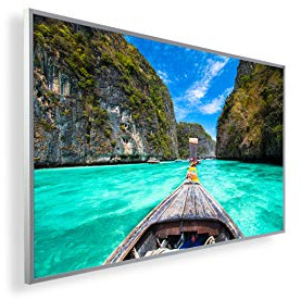 Könighaus 450W Infrarotheizung mit Bild in HD Qualität - inkl. Thermostat - TÜV SÜD + 5 Jahre Garantie - Doppelter Überhitzungsschutz - Infrarot Wandheizung - Motiv: 30. Thailand Phi Phi Insel