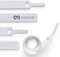 conecto Klett Kabelbinder 10cm Klettband mit Loop - Kabelmanagement Kabelorganizer Klettkabelbinder Klettverschluss weiß, 100 Stk.