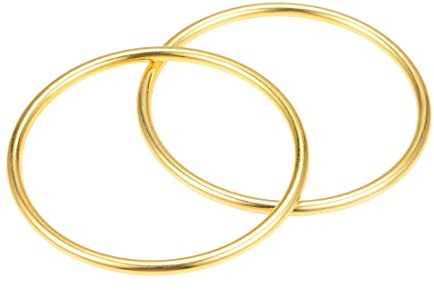 sourcing map 2Stk. O Ring Schnalle O-Ringe für Hardware Tasche Schlüsselbund DIY 2(50mm) Gold