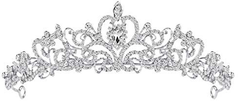 Lurrose Tiara De Novia Antigua Tiaras De Boda Nupcial Tiara De Princesa De Aleación Novia Princesa Tiara Novia Corazon Diadema De Diamantes De Imitación Accesorios Pedrería Perder