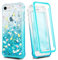 Ruky for iPhone 6 6s 7 8 Case, iPhone SE 2022 Case, Full Body Glitter Liquid Floral Cover with Built-in Screen Protector Girls Women Case for iPhone 6/6s/7/8/SE 2020 & SE 2022, Flower Bouquet