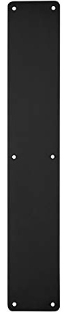 Satin Matte Black (Brushed Finish) Stainless Steel Door Finger Plate (450x75mm)