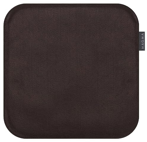 MAGMA AVARO Stuhlkissen/Sitzkissen für Indoor und Outdoor, Öko-Tex Siegel, waschbar bis 30°C, 1 Stück, 35x35cm, Braun