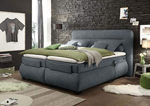 Froschkönig24 Evolution Boxspringbett mit Motor 180x200cm elektrisch Doppelbett Anthrazit, Ausführung:Variante 4