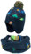 Foruhoo Jungen Wintermütze Beanie Hut, Mädchen Strickmütze Mütze mit Bommel (55, Dino Set)