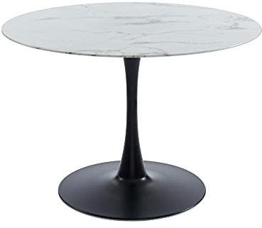 BAÏTA Esstisch, Hartglas, Marmor, L110 cm