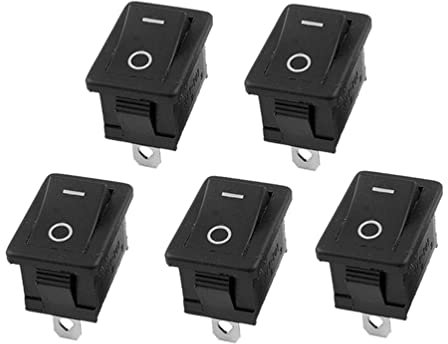 VILLCASE Lot De 10 Mini-bascules À 2 Broches Pour Bateau Pour Voiture Pour Pompe De Cale Isolées En Plastique Et Métal 2 1 X 1 5 X 1 5 Cm