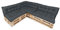 TexDeko® Garden Palettenkissen 120x80x18cm wasserabweisend UV - beständig In- & Outdoor Premium Sitzkissen gesteppt Palettenauflage für Europaletten (7-TLG Set, Anthrazit)