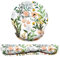Dapesuom Keyboard Wrist Rest and Mouse Pad with Wrist Support, Memory Foam Wrist Rests for Keyboard and Mouse Set, Ergonomic Wrist Pad with Non Slip Base for Easy Typing & Pain Relief, White Floral