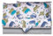 Smart Deco Home Completo letto lenzuola federe letto stampa fantasia 100% cotone Made in Italy MATRIMONIALE GATTI AZZURRO