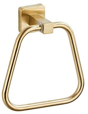 Brushed Gold Towel Ring for Bathroom, Kitchen Bath Towel Holder Hangers Wall Mount Heavy Duty Stainless Steel