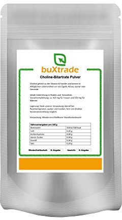 5x1 kg Choline Bitartrate Pulver | Non-GMO | Cholin | Vitamin B4