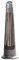 Heatlab 82cm Rotating Outdoor Indoor Patio Heater IPX4 Streamline with 2 Power Settings
