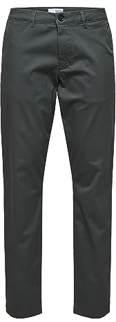 Selected Homme Herren Slhslim-new Miles 175 Flex Pants W Chino, Dark Shadow, 33W / 32L EU