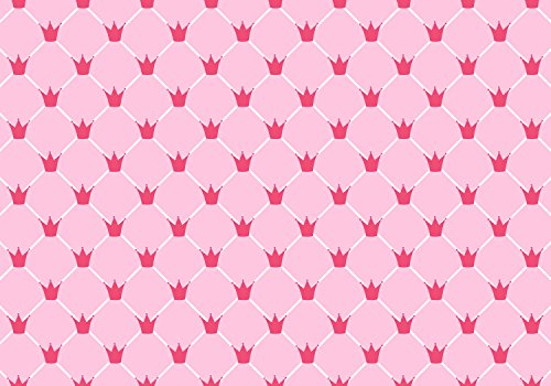 wandmotiv24 Fototapete Kinderzimmer Prinzessin Kronen, 400 x 280 cm - selbstklebende Strukturtapete, Wanddeko, Wandbild, Wandtapete, baby-zimmer M0989