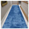Siunwdiy Flur Teppich läufer 40X480CM lang Polyester Waschbar und Dauerhaft, Schlafzimmer Blau Carpet, für Wohnzimmer Büro Esszimmer, Anpassbar Teppichläufer Meterware