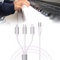 3-in-1 USB C to USB B Midi Cable, 1 m USB OTG Cable Type C to USB B Printer Cable for iPhone, iOS, Midi Controller, Audio Interface, Midi Keyboard, Electronic Musical Instrument, Midi Keyboard (White)