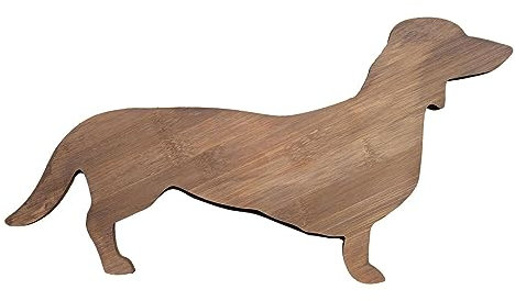 Cena Perro Salchicha, Madera Gran Capacidad, Bandeja para Servir entrantes, Platos Decorativos para Frutas, Madera para Amantes los Perros