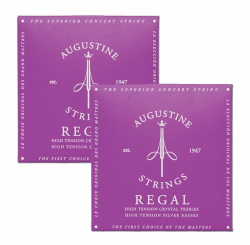 Augustine Regal - Corde per chitarra classica in nylon ad alta tensione, corde originali in nylon, 2 set