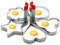 Egg Ring Formen für das Kochen 5 Stück Griddle Ei Ringe Edelstahl Ei Kochen Ringe Herz, Blume, Stern, Micha, Runde Pfannkuchen Form Set, Rot