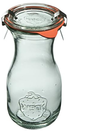 Weck Flasche 290 ml 6 Stück | Durchmesser - 60 mm, Höhe - 149 mm | Zum Einmachen von Konserven, Säften, zur luftdichten Aufbewahrung von trockenen Zutaten