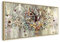 murando - Wandbilder XXL Holzrahmen Gustav Klimt Baum des Lebens 140x70cm Vlies Leinwandbild 1 Teilig Kunstdruck Wandbilder Wohnzimmer Wanddekoration Wand Bild Wandbild natürlicher Rahmen l-A-0033-b-a