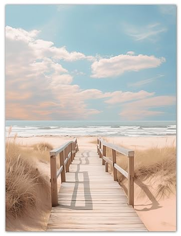 double critical Wandbild Wohnzimmer Meer Strand 50x70 cm Modern XXL- Poster Schlafzimmer natur groß Boho20