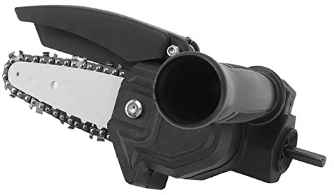 Convertidor de Motosierra Eléctrica, Mini Taladro Manual Portátil a Adaptador de Motosierra con y Cadena para Procesamiento de Madera, ABS, Negro