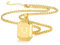 Miss Chipmunk Initial A-Z Halskette für Männer Jungen, Edelstahl Gold Square Letter Anhänger Kette für Männer, 20 + 2 Zoll Weizen Kette Alphabet Monogramm Hundemarke Halsketten Schmuck Geschenke(J)